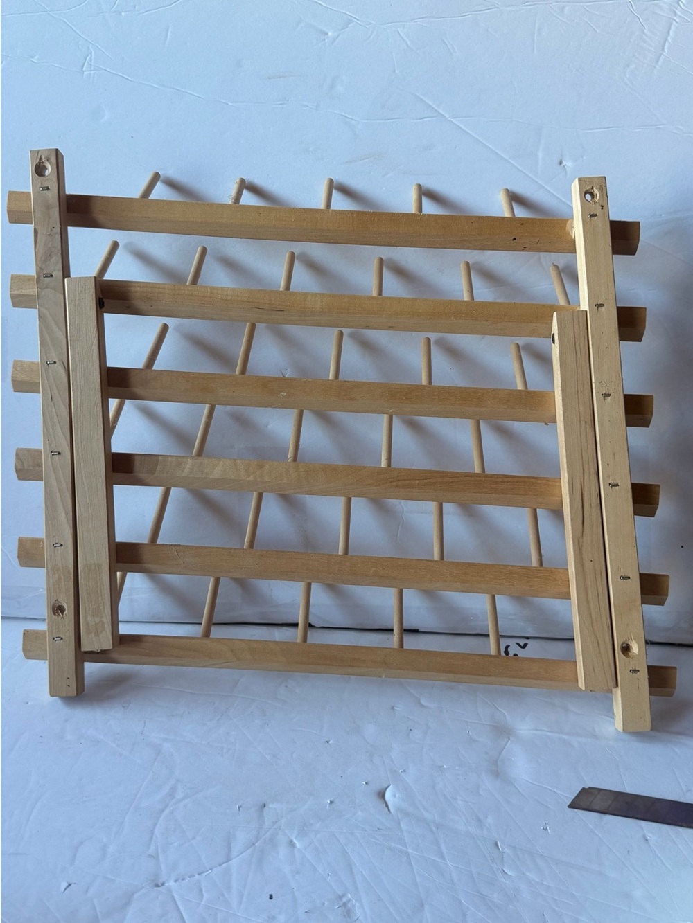 Natural Wood Multi-Peg Wall Rack - Picture 5 of 7